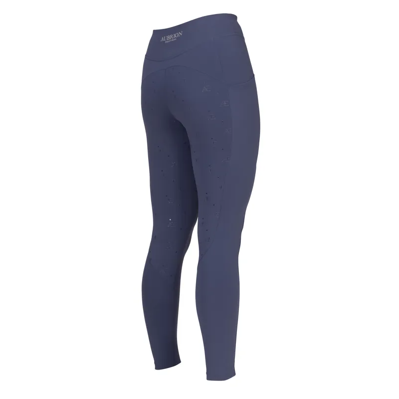 Aubrion Equestrian Womens Riding Tights Midnight-4