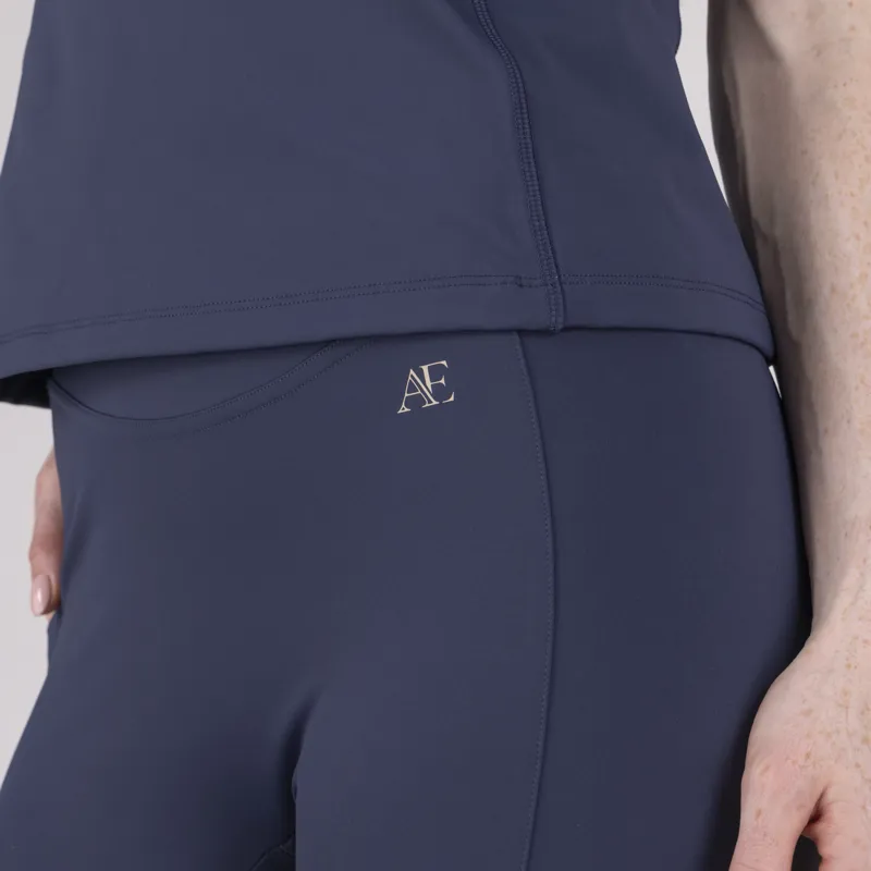 Aubrion Equestrian Womens Riding Tights Midnight-2