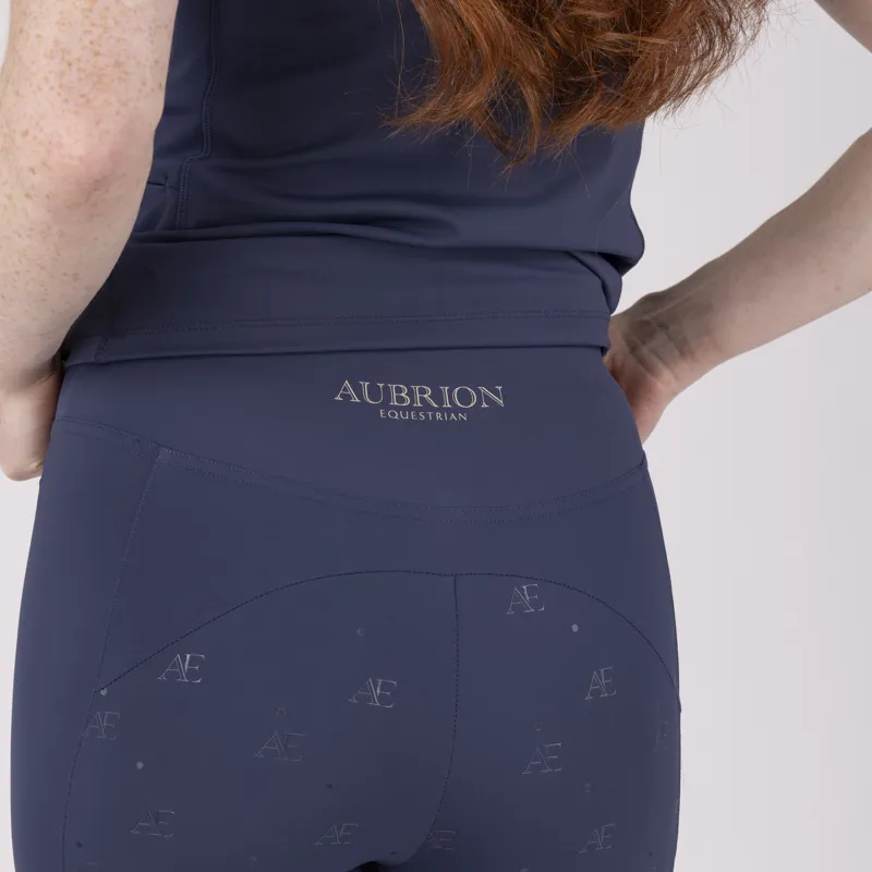 Aubrion Equestrian Womens Riding Tights Midnight-1