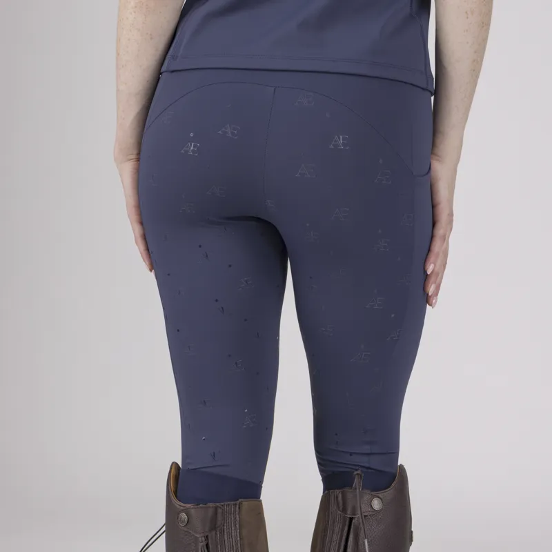 Aubrion Equestrian Womens Riding Tights Midnight