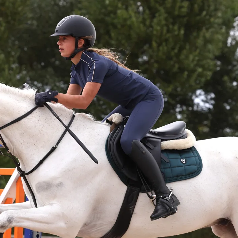 Aubrion Equestrian Young Rider Short Sleeve Base Layer Midnight-2