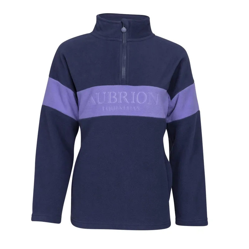Aubrion Equestrian Young Rider Quarter Zip Fleece Midnight-4