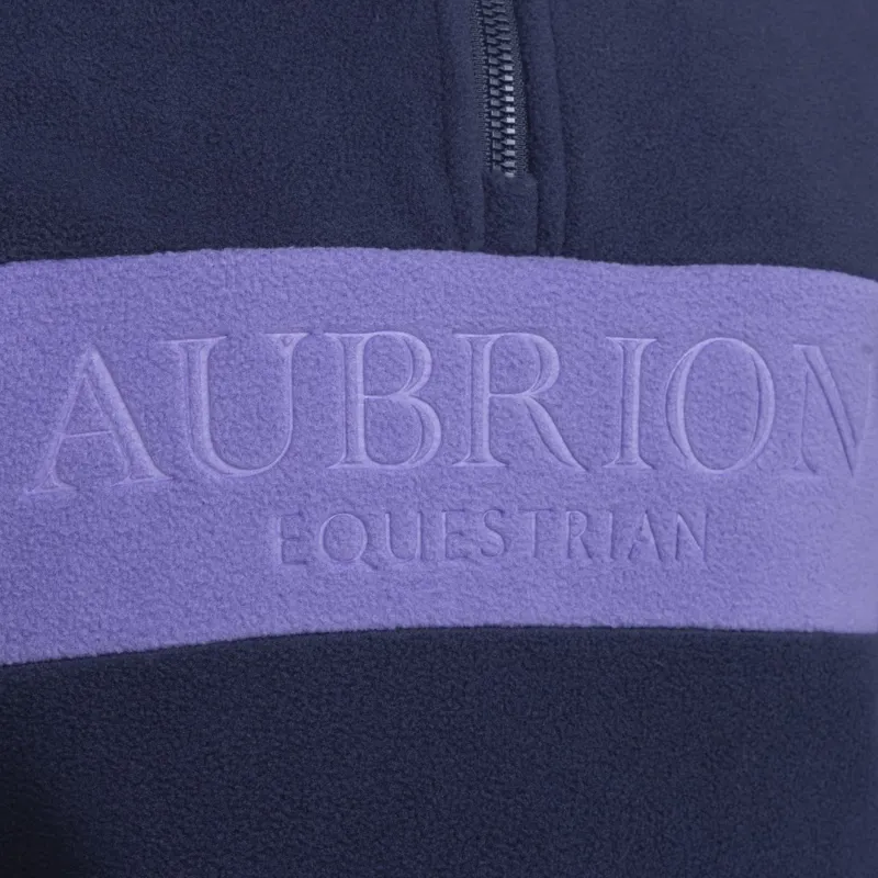 Aubrion Equestrian Young Rider Quarter Zip Fleece Midnight-3
