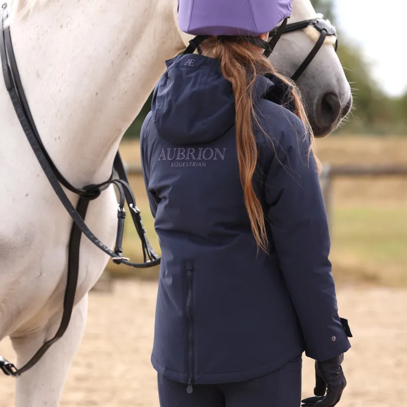 Aubrion Equestrian Young Rider Lighweight Coat Midnight-2