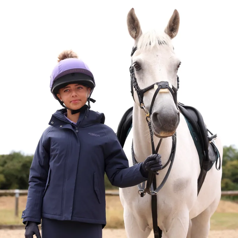 Aubrion Equestrian Young Rider Lighweight Coat Midnight-3