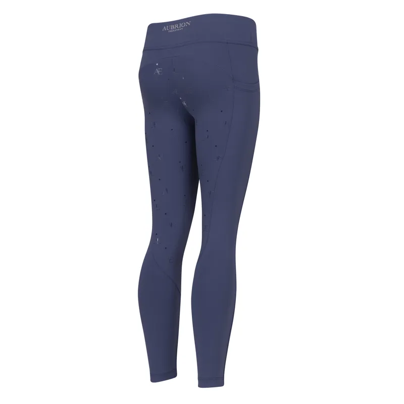 Shires Aubrion Equestrian Young Rider Riding Tights Midnight-9