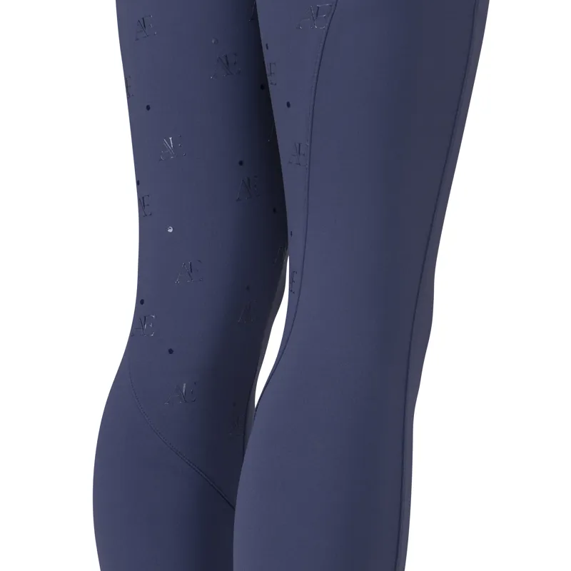 Shires Aubrion Equestrian Young Rider Riding Tights Midnight-7