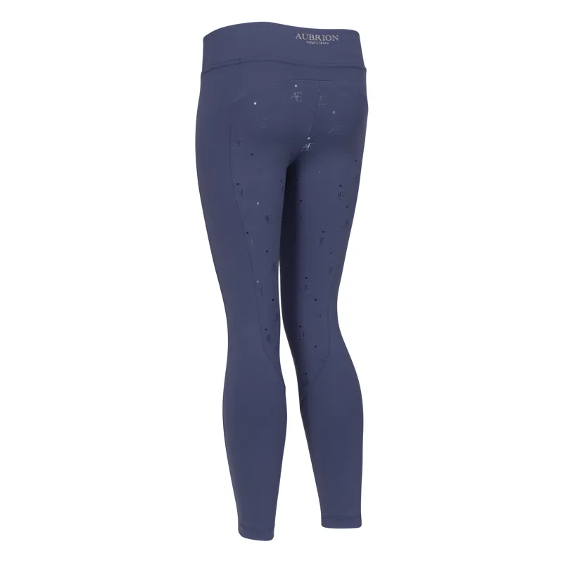 Shires Aubrion Equestrian Young Rider Riding Tights Midnight-6