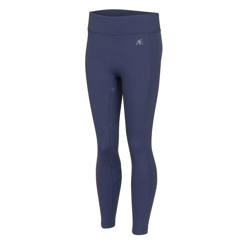 Shires Aubrion Equestrian Young Rider Riding Tights Midnight-4