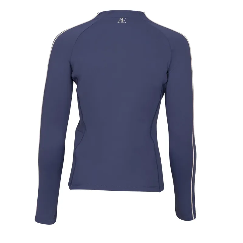 Aubrion Equestrian Young Rider Long Sleeve Base Layer Midnight-2