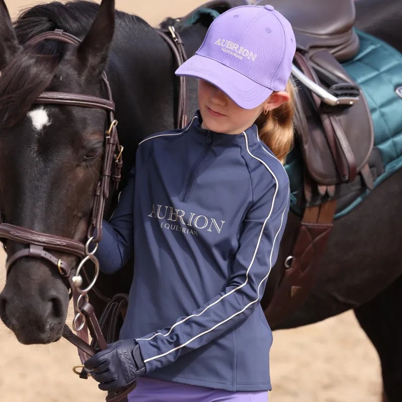 Aubrion Equestrian Young Rider Long Sleeve Base Layer Midnight-1
