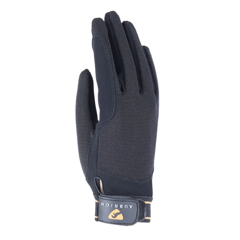 Shires Aubrion Childs Mesh Riding Glove Black-2