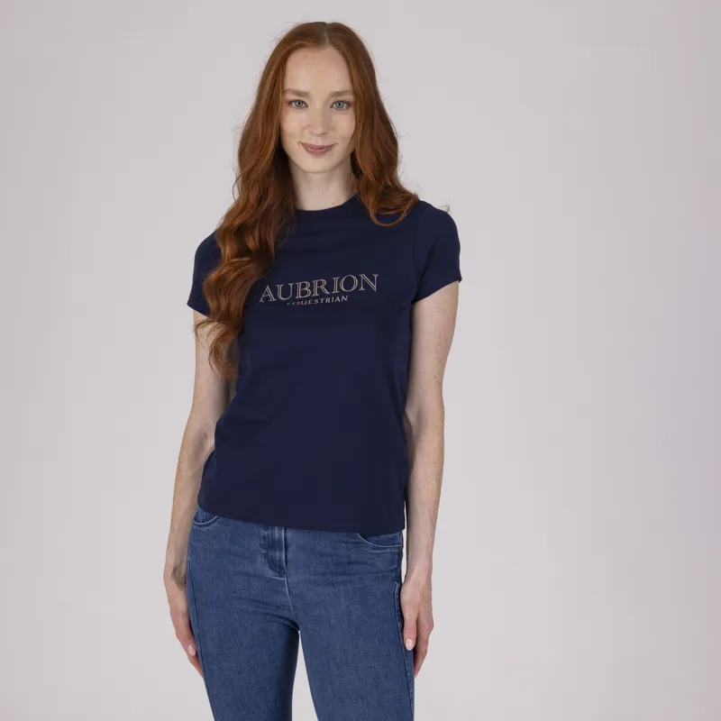 Aubrion Equestrian Womens T-Shirt Midnight-5