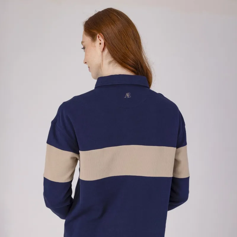 Shires Aubrion Equestrian Womens Button Sweatshirt Midnight-2