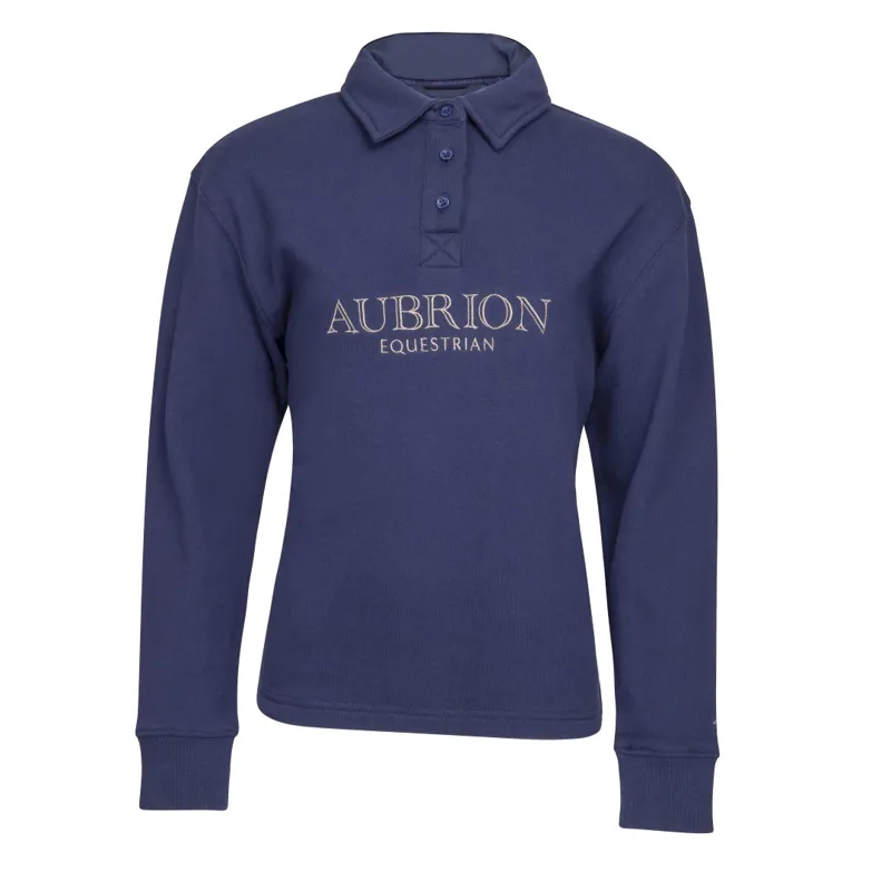 Shires Aubrion Equestrian Young Rider Button Sweatshirt  Midnight-8