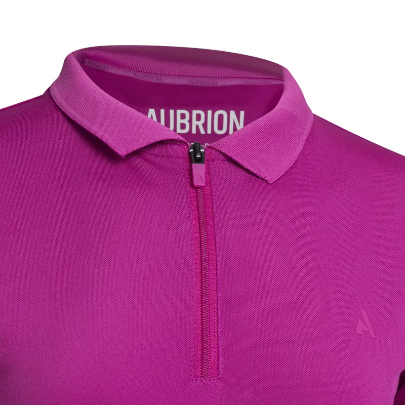Aubrion React Young Rider Tech Polo Fuchsia-2