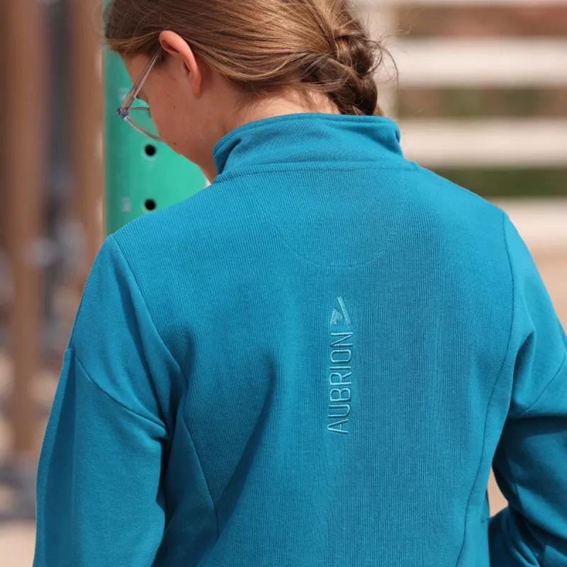Aubrion React Young Rider Quarter Zip Kingfisher-1