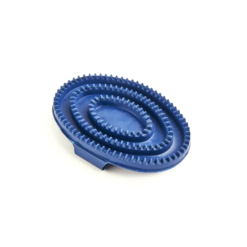 Rubber Curry Comb Large Blue-1