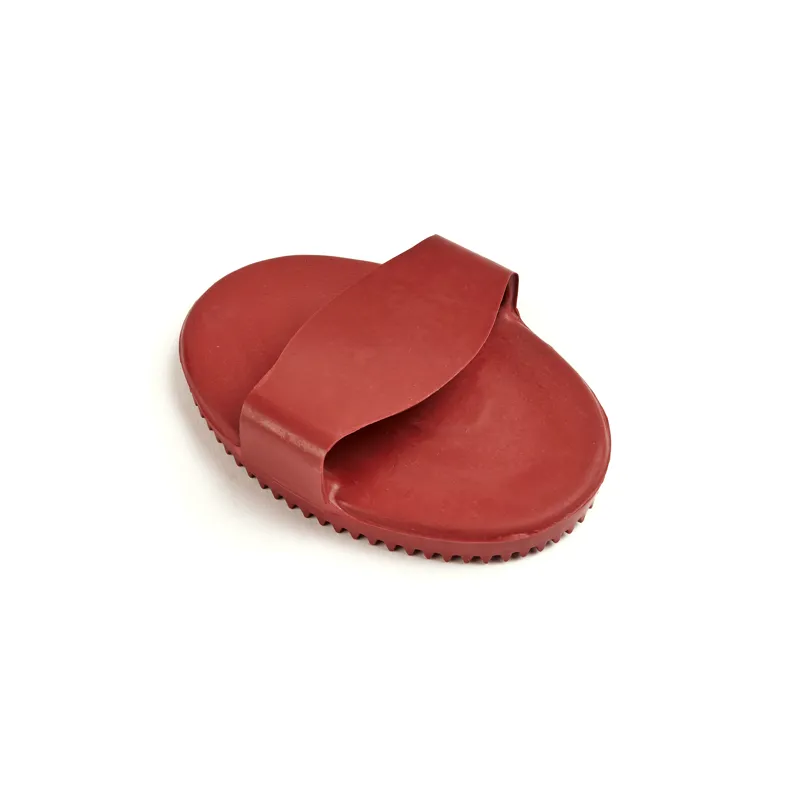 Rubber Curry Comb Large Red