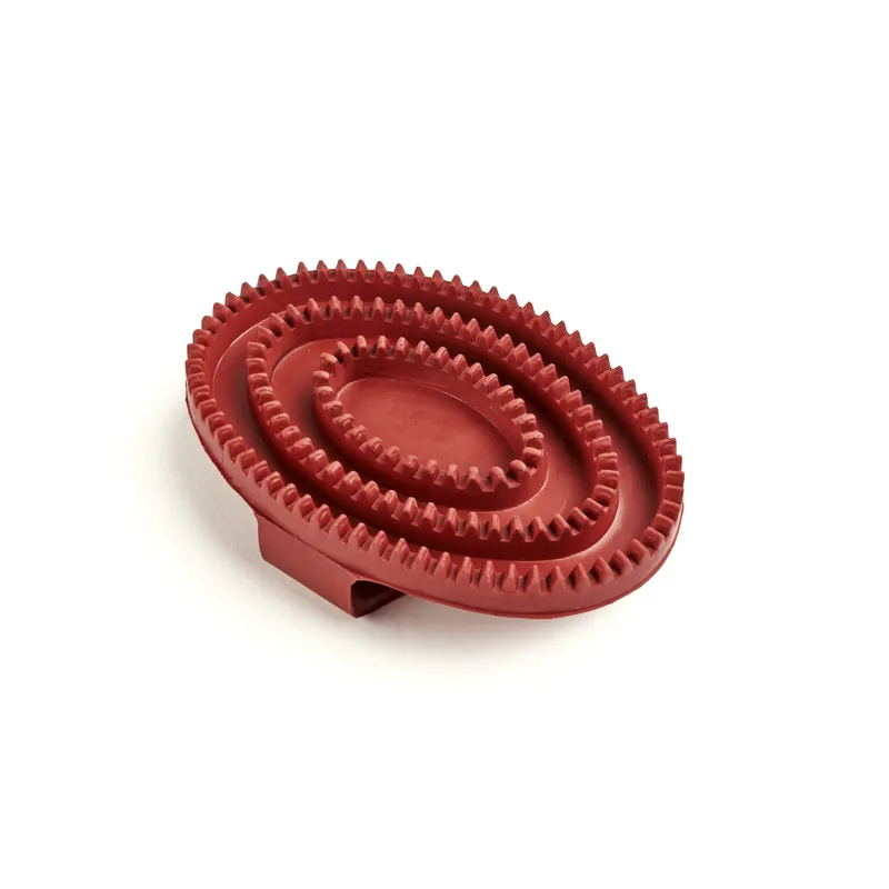 Rubber Curry Comb Large Red-1
