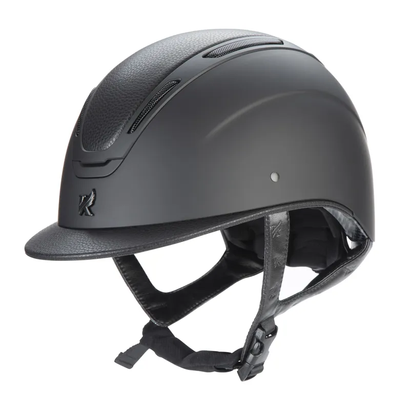 Shires Karben Amity LTHR Riding Hat Black