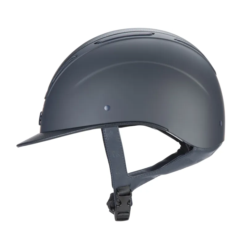 Shires Karben Amity LTHR Riding Hat Navy-5