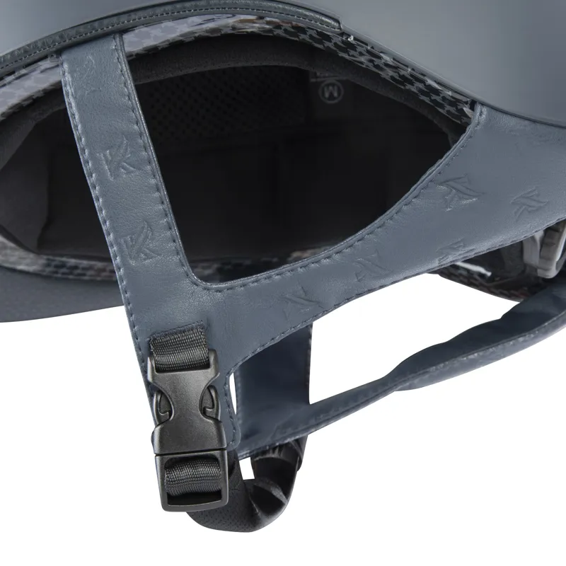 Shires Karben Amity LTHR Riding Hat Navy