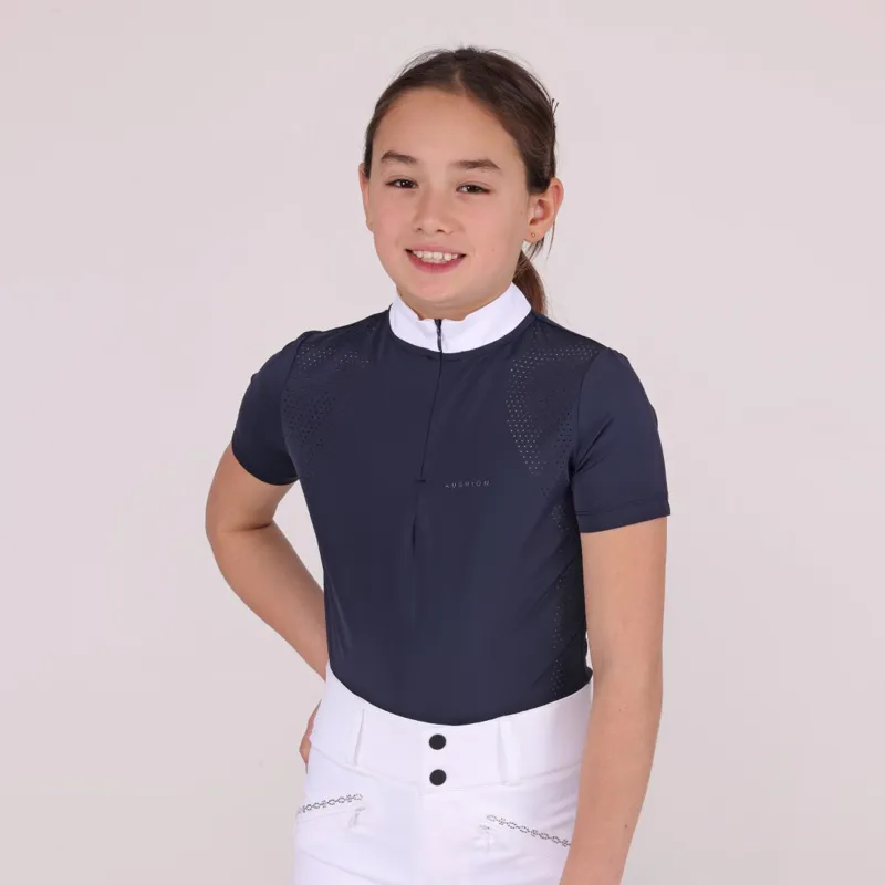Shires Aubrion Young Rider Optima QX Show Shirt Navy