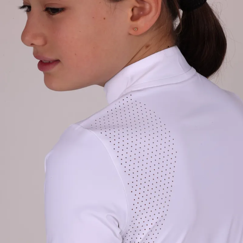 Shires Aubrion Young Rider Optima QX Show Shirt White-5