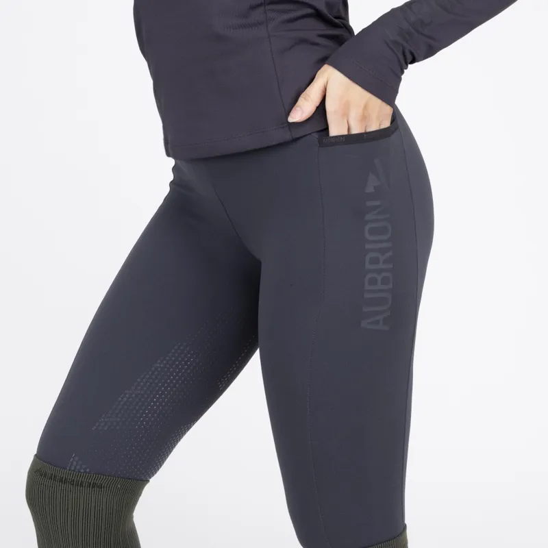 Aubrion React Winter Riding Tights Charcoal
