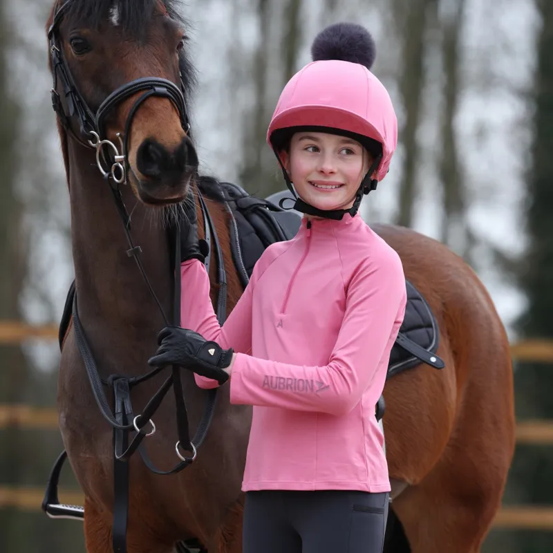 Aubrion React Winter Base Layer Young Rider Candy Floss-1
