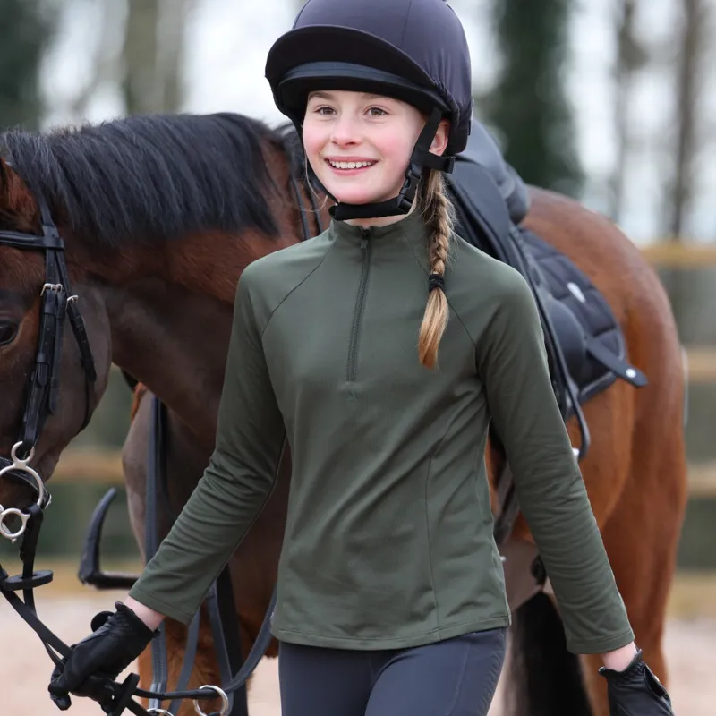 Aubrion React Winter Base Layer Young Rider Khaki-2