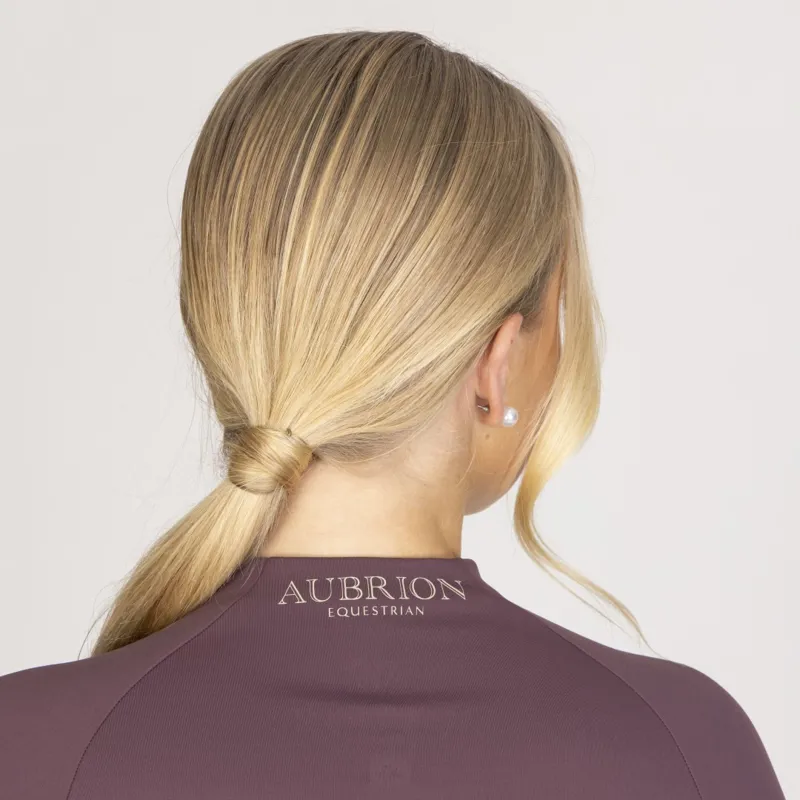 Aubrion Equestrian Winter Base Layer Long Sleeve Thistle-3