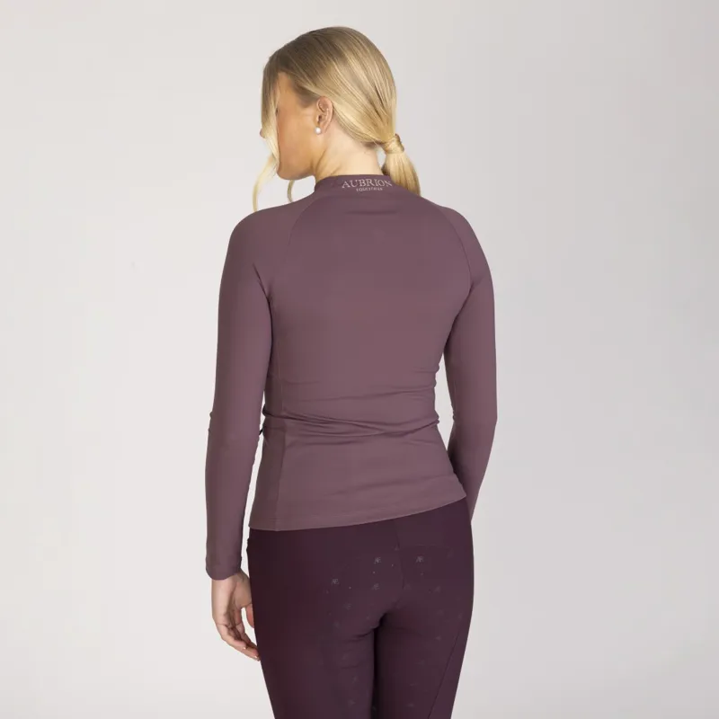 Aubrion Equestrian Winter Base Layer Long Sleeve Thistle-5