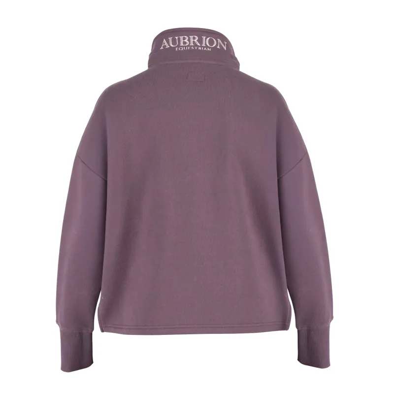 Aubrion Equestrian Quarter Zip Sweater Thistle-3