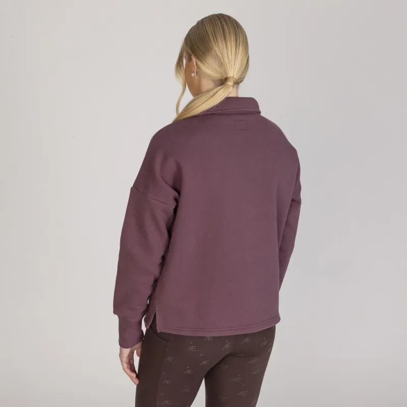 Aubrion Equestrian Quarter Zip Sweater Thistle-7