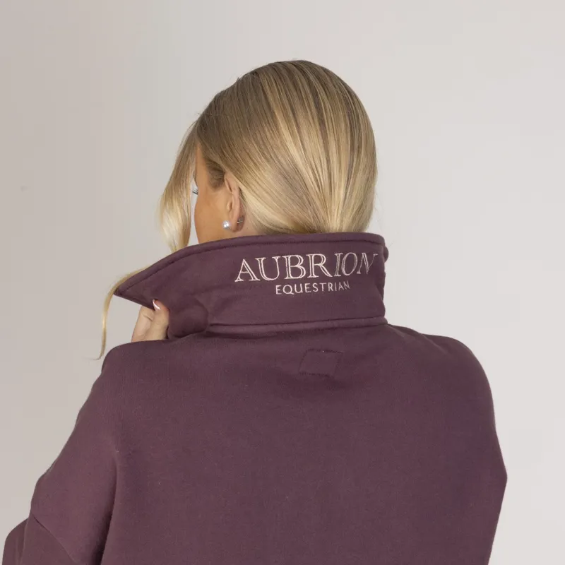 Aubrion Equestrian Quarter Zip Sweater Thistle-4