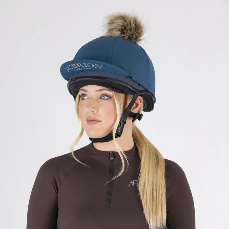 Aubrion Equestrian Hat Silk Estate Blue-2