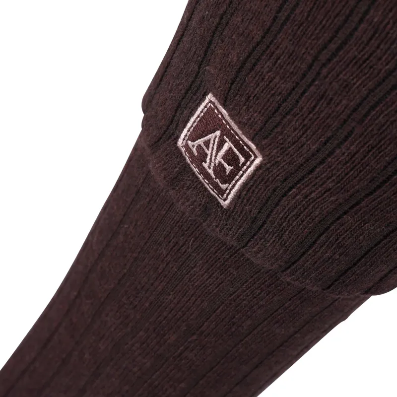 Aubrion Equestrian Knit Boot Socks Espresso-1
