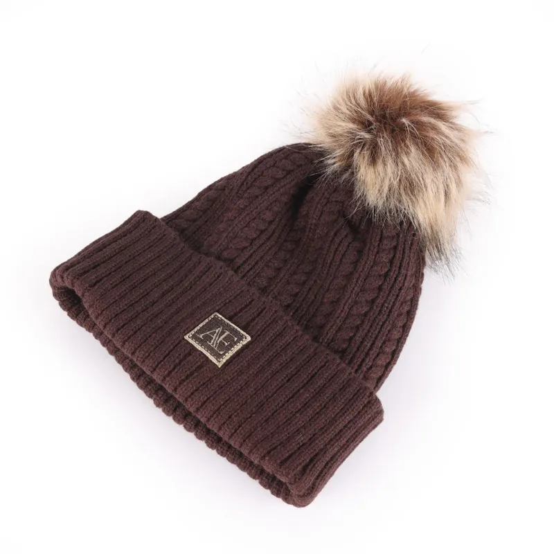 Aubrion Equestrian Knit Hat Espresso-1