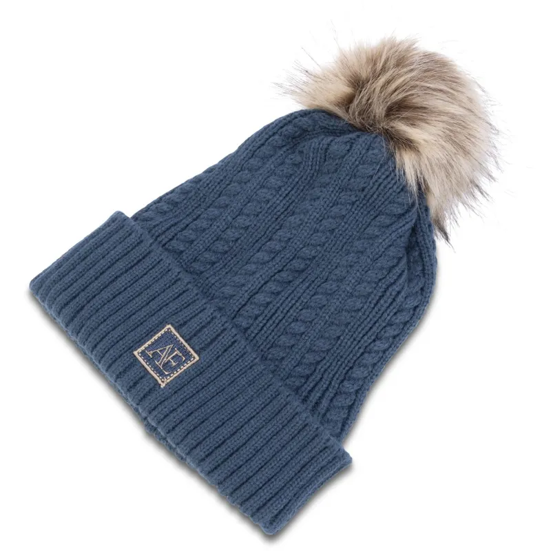 Aubrion Equestrian Knit Hat Estate Blue-1