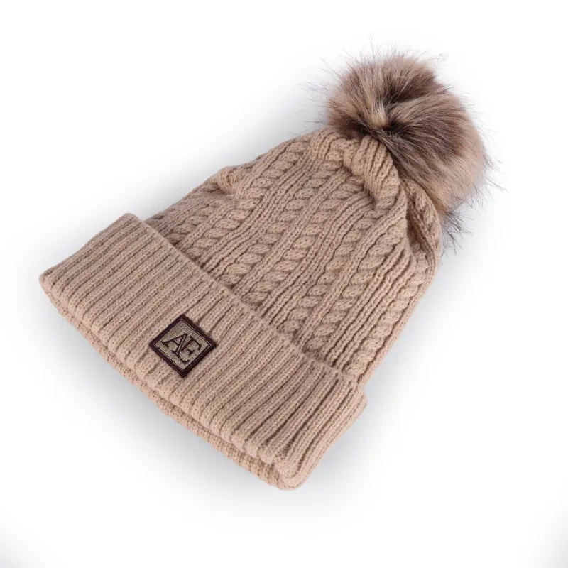 Aubrion Equestrian Knit Hat Oat-1
