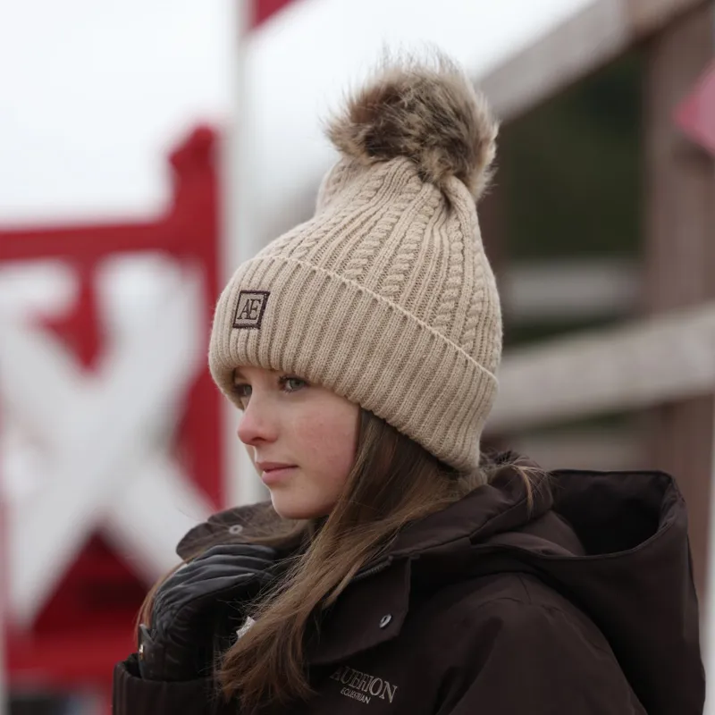 Aubrion Equestrian Knit Hat Oat-3