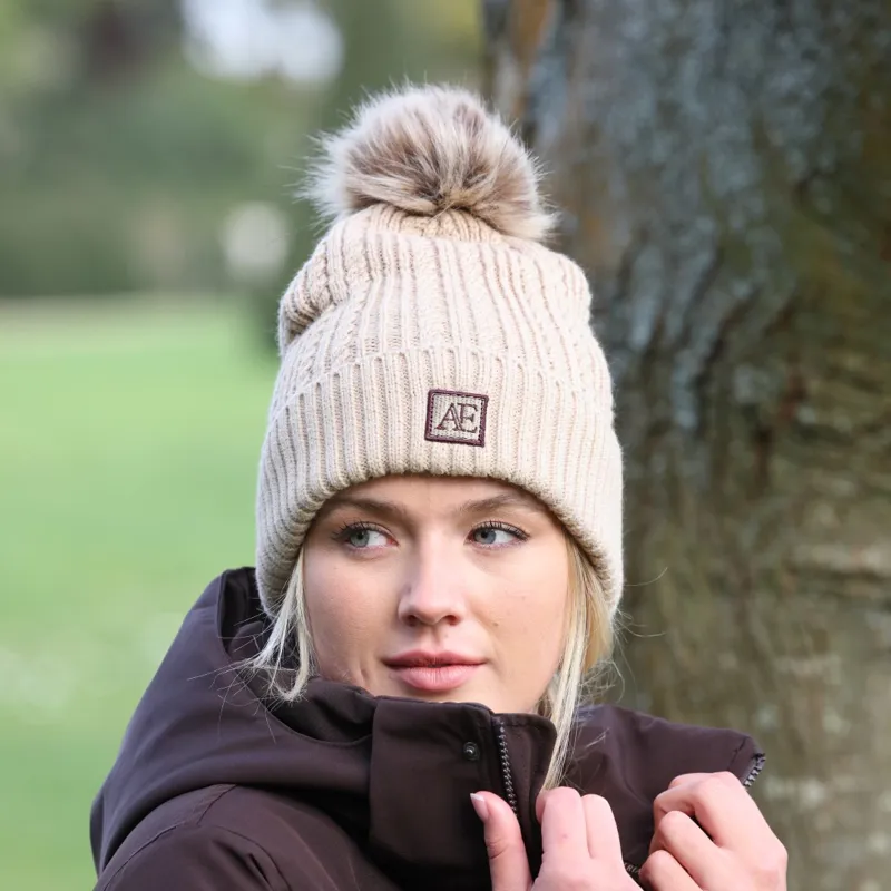 Aubrion Equestrian Knit Hat Oat