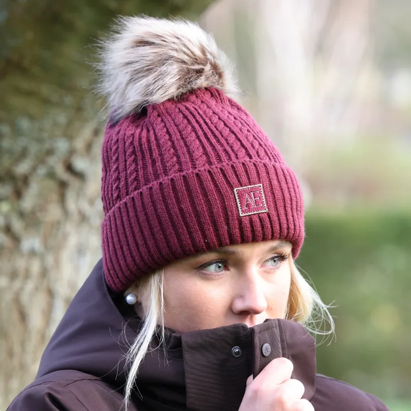 Aubrion Equestrian Knit Hat Port