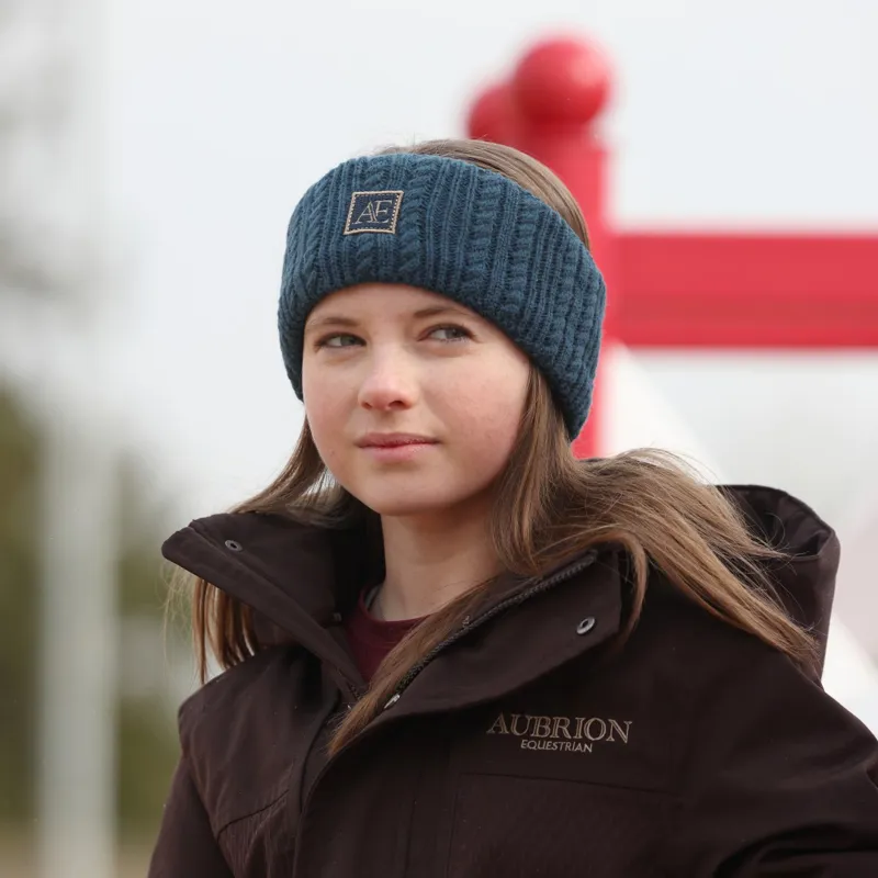 Aubrion Equestrian Headband Estate Blue-1