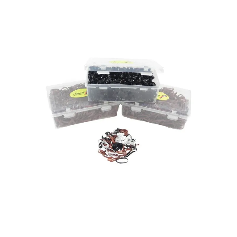 Smart Grooming Silicone Plaiting Bands Tub Of 1000 Brown