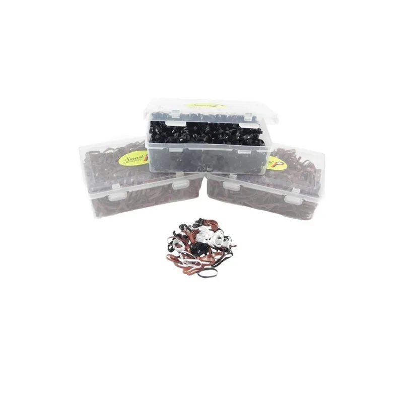 Smart Grooming Silicone Plaiting Bands Tub Of 1000 Black-1