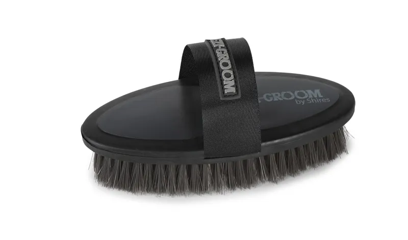 Shires Ezi-Groom Grip Body Brush Large Black