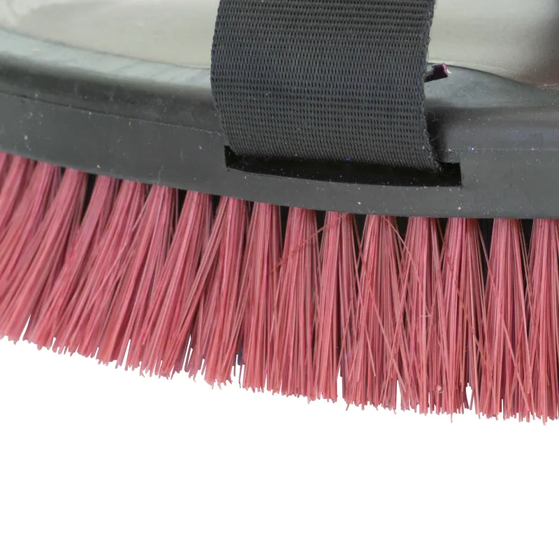 Shires Ezi-Groom Grip Body Brush Small Burgundy-2